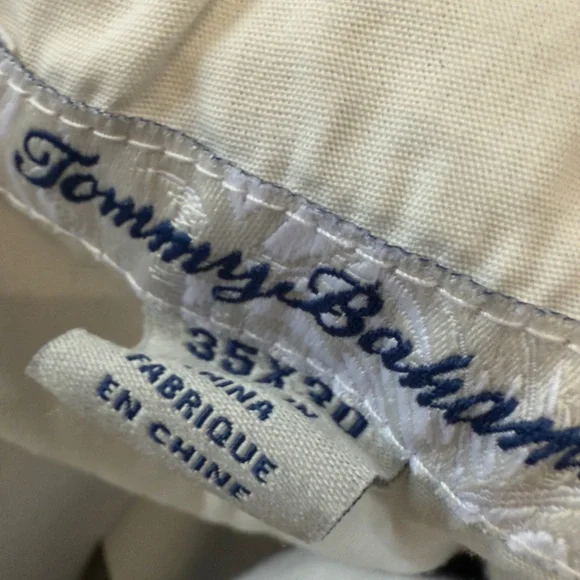 Tommy Bahama Khaki Flat-Front Relaxed Chino Pants - Size 35x30 - Picture 8 of 12